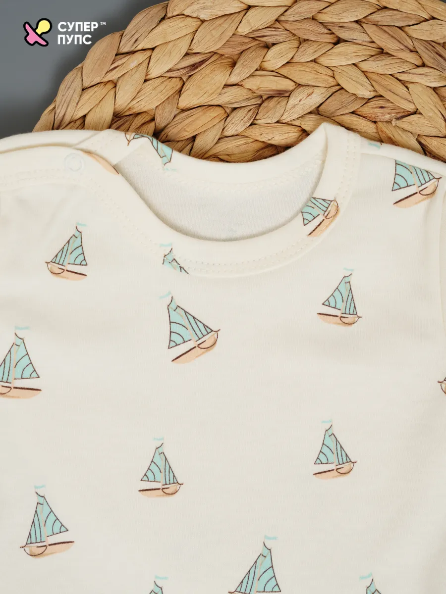 Футболка 4 шт Супер Пупс нбр/4пр/футб/КН/2026/мальчик - фото 12