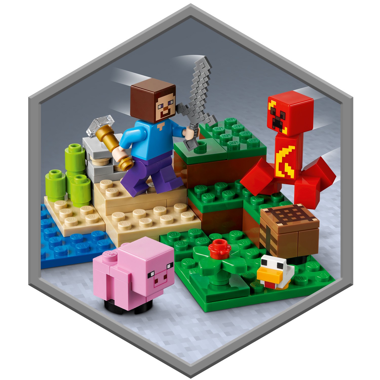 Конструктор LEGO Minecraft Засада Крипера 72 дет. - фото 6