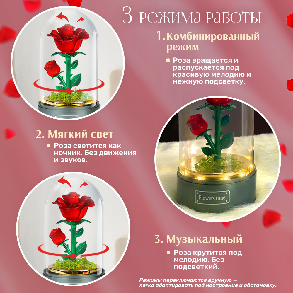 Музыкальная шкатулка TIPTOPOLIS Роза Красная - фото 3