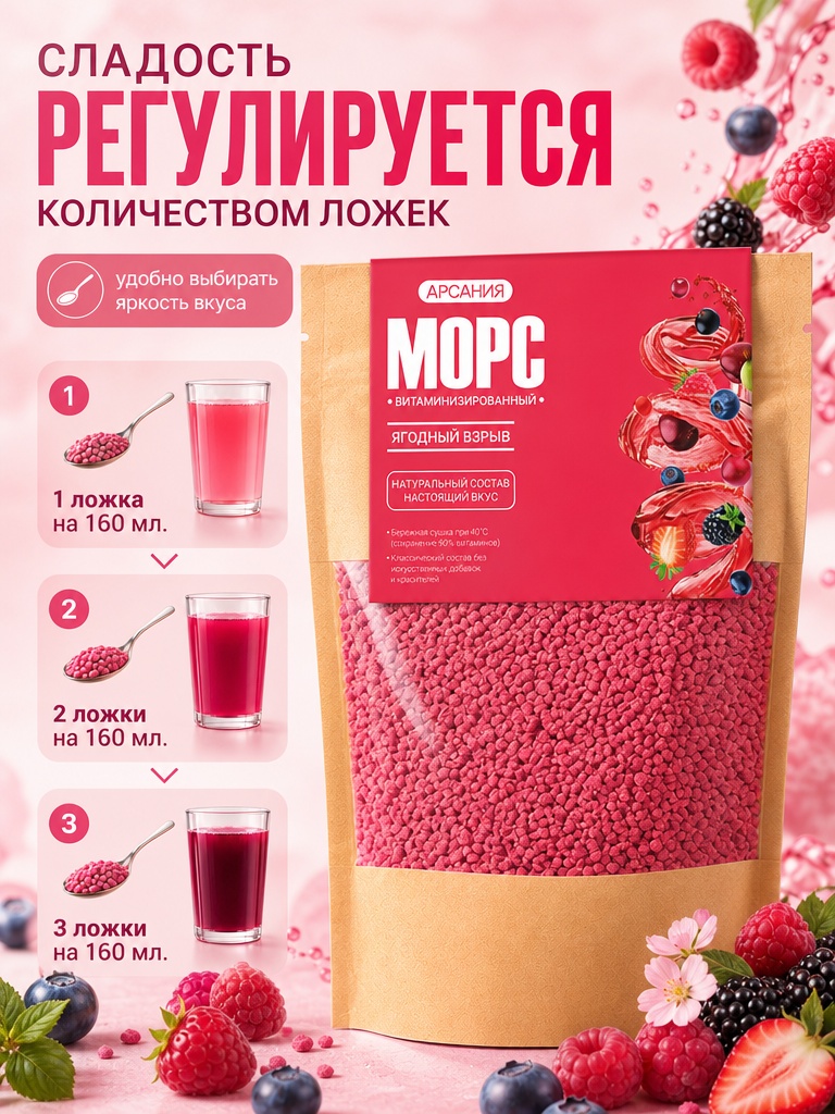 Морс с натуральным соком АРСАНИЯ витаминизированный - фото 4