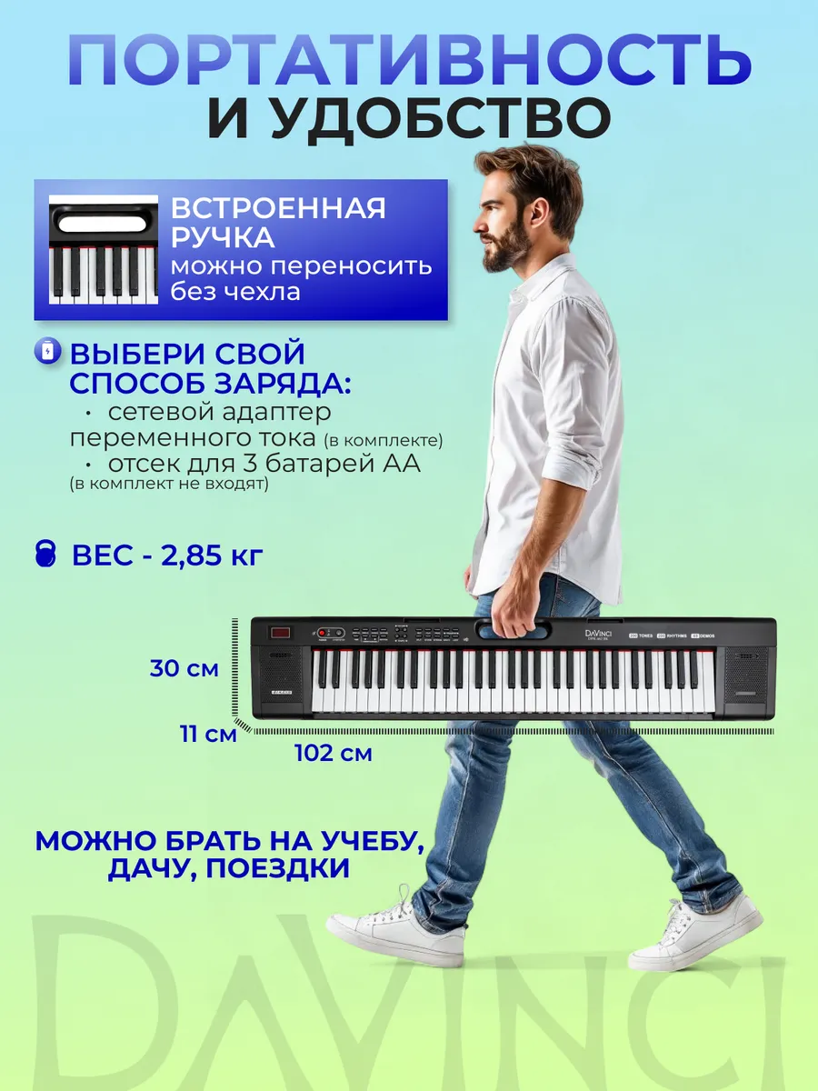 Игрушка музыкальная DaVinci синтезатор - фото 6