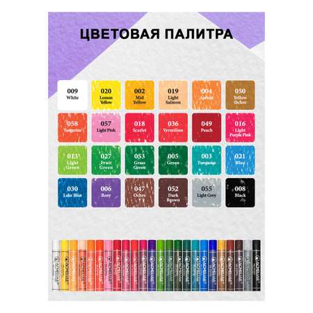 Пастель масляная ACMELIAE 24 шт.