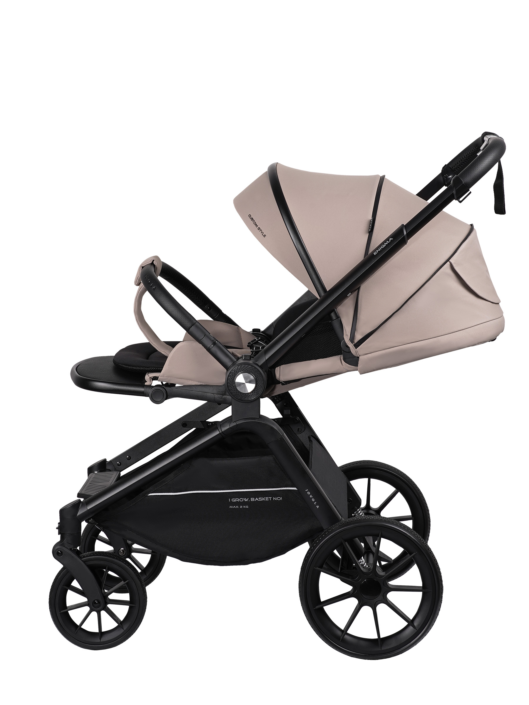 Коляска прогулочная JOVOLA Enigma всесезонная бежевый - фото 18