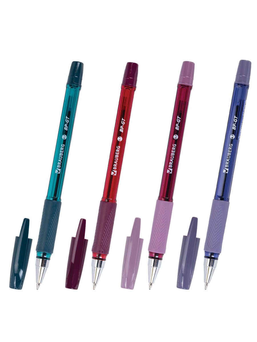 Ручка шариковая Brauberg 4 шт. - фото 9