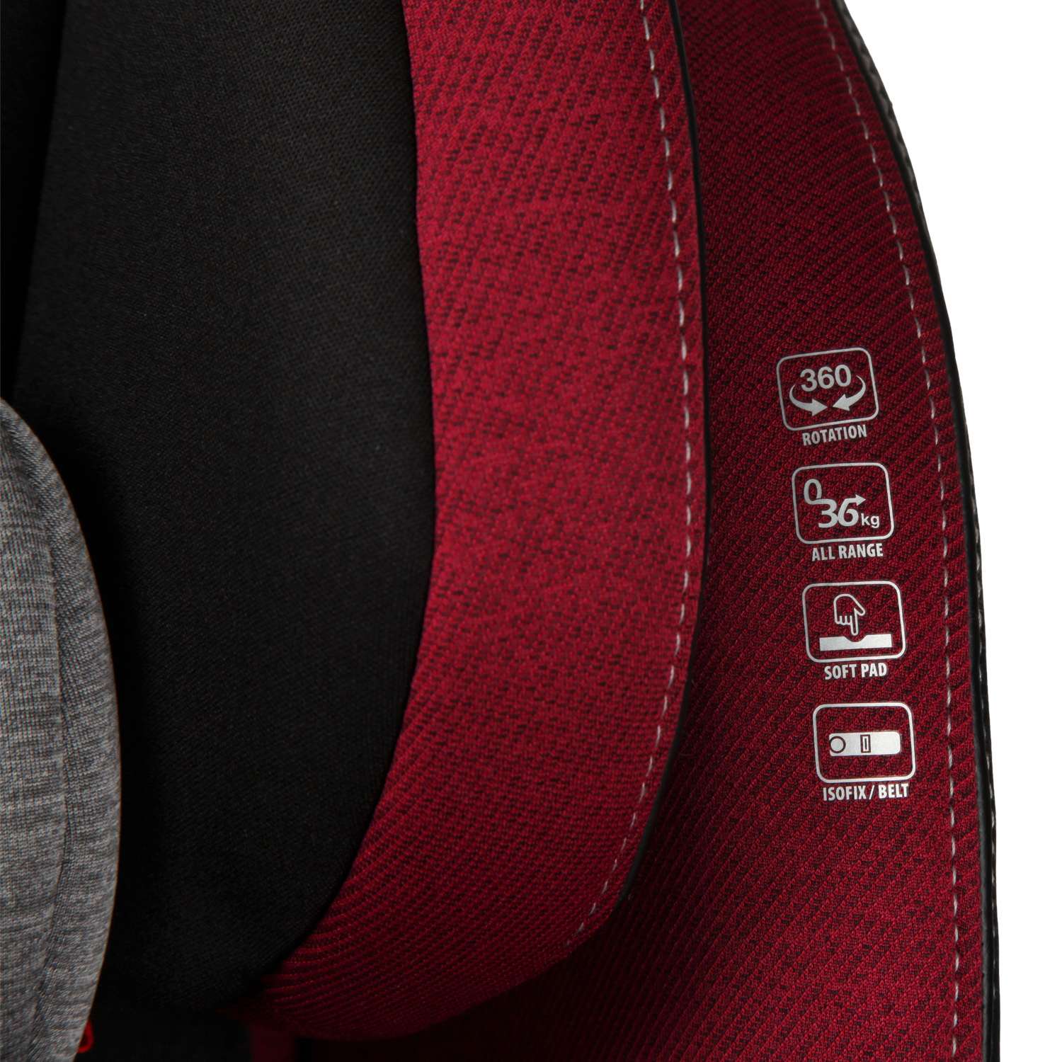 Автокресло Babyton Multi-Stage Black-Red Isofix 0+/1/2/3 (0-36 кг) - фото 24