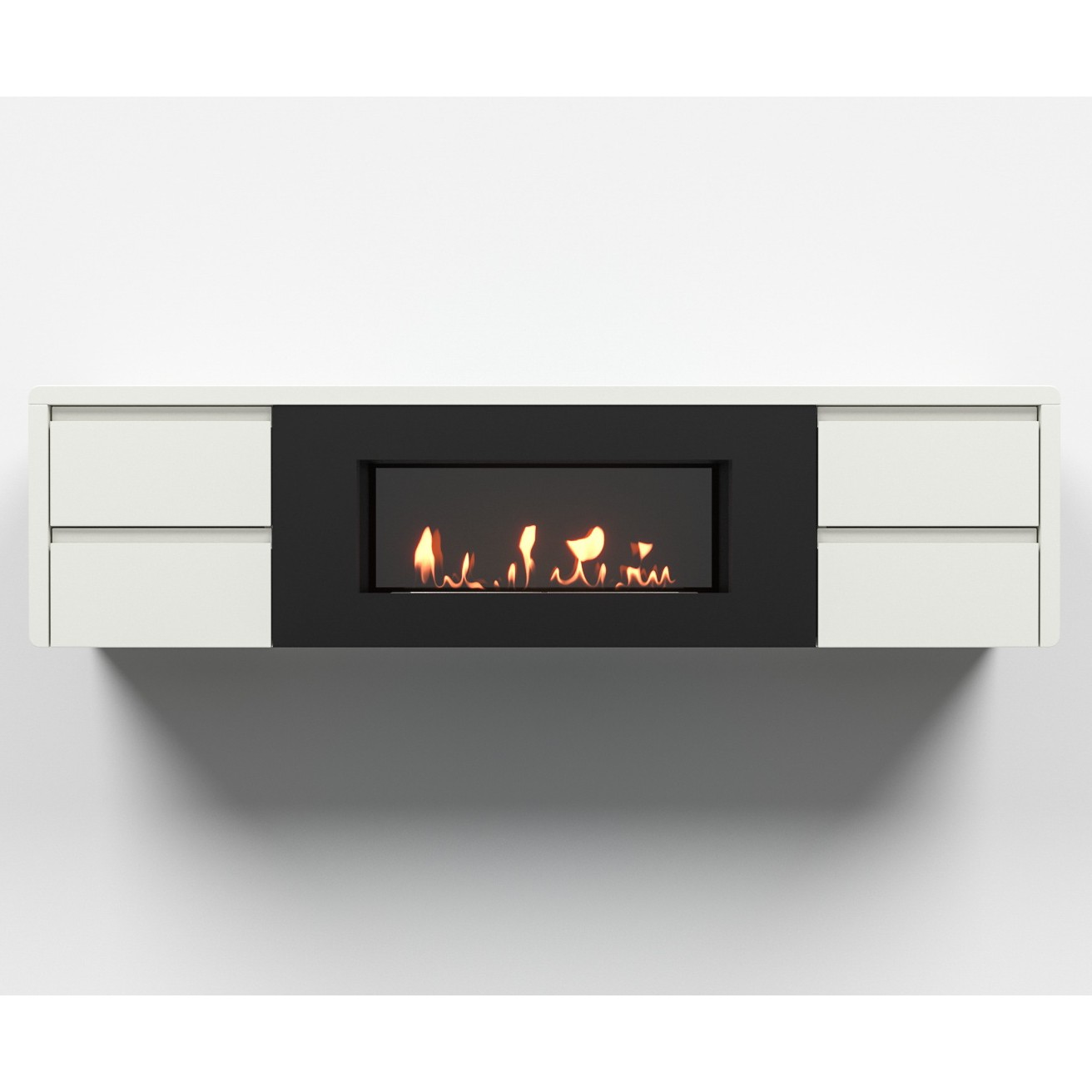 Тумба с биокамином Firelight BFP/P-1700 lux белая - фото 6
