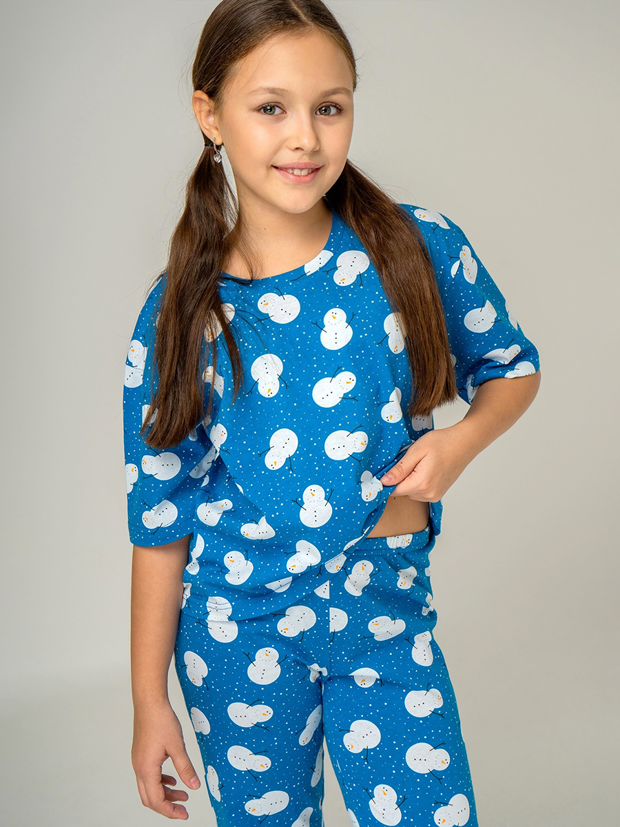 Пижама HappyFox HF6000DSPснеговики.на.синем - фото 9