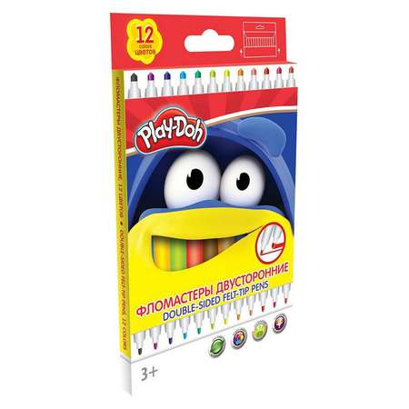 Фломастеры Kinderline двусторонний 12 цв.