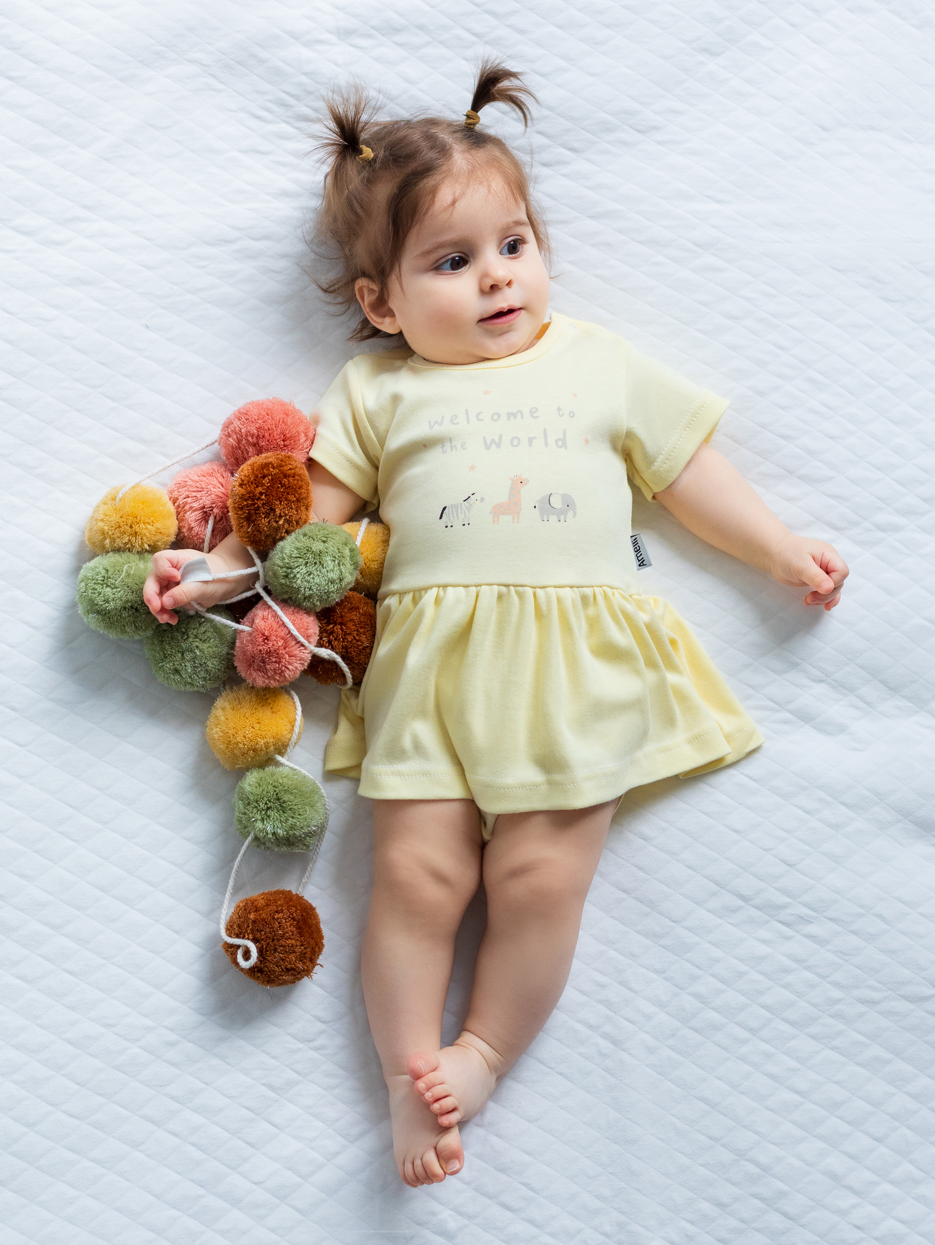 Боди-платье Amelli КЛ.290.030.0.383.005жел - фото 1