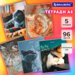 Общая тетрадь Brauberg клетка 96 лист. 5 шт.