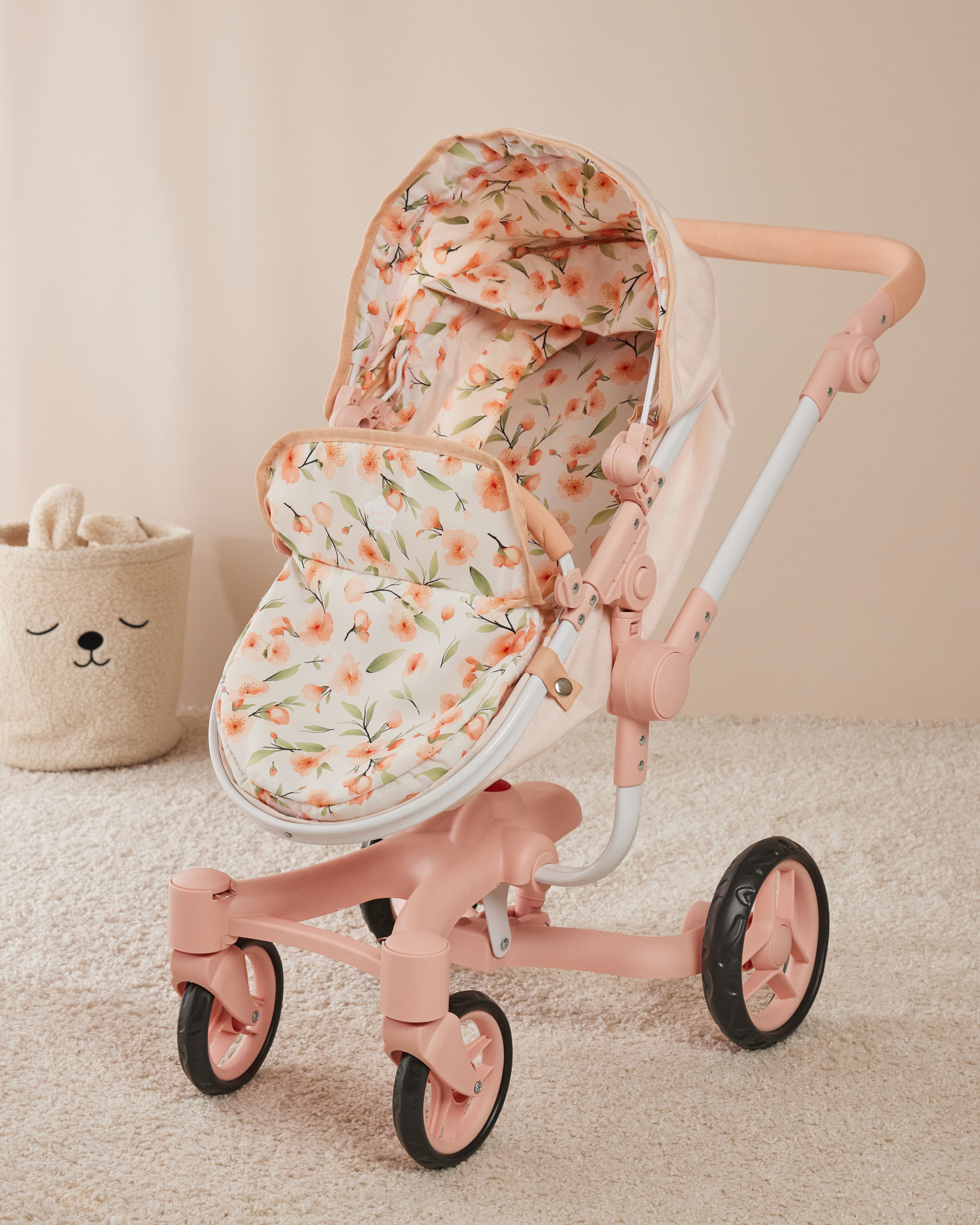 Коляска 2 в 1 для кукол Demi Star 9694 Floral Ride - фото 1