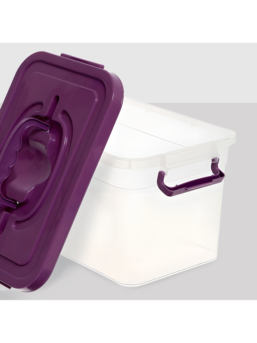 Контейнер для хранения Соломон с крышкой 6,5 л цвет: фиолетовый - фото 4