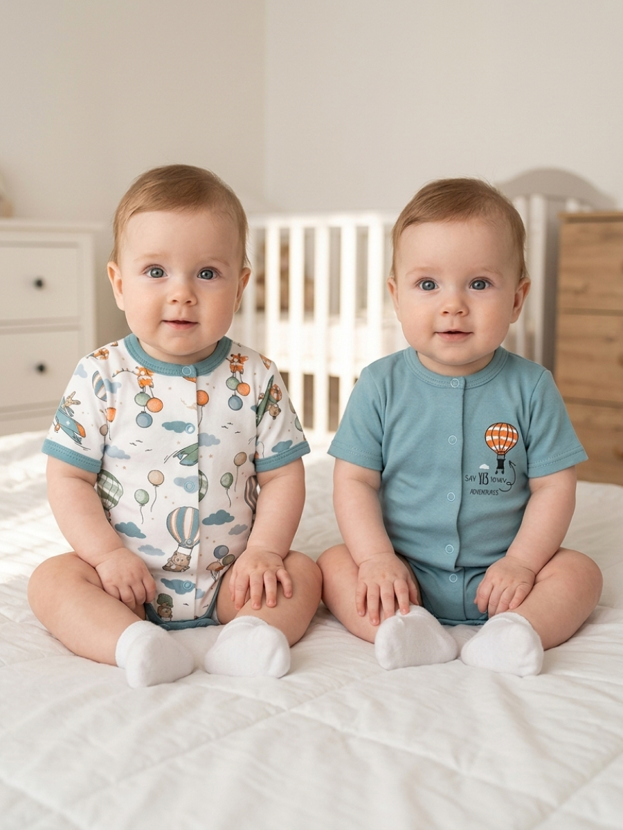 Изображение товара Комплект боди для новорожденных Эскимо 2 шт короткий рукав 80 размер