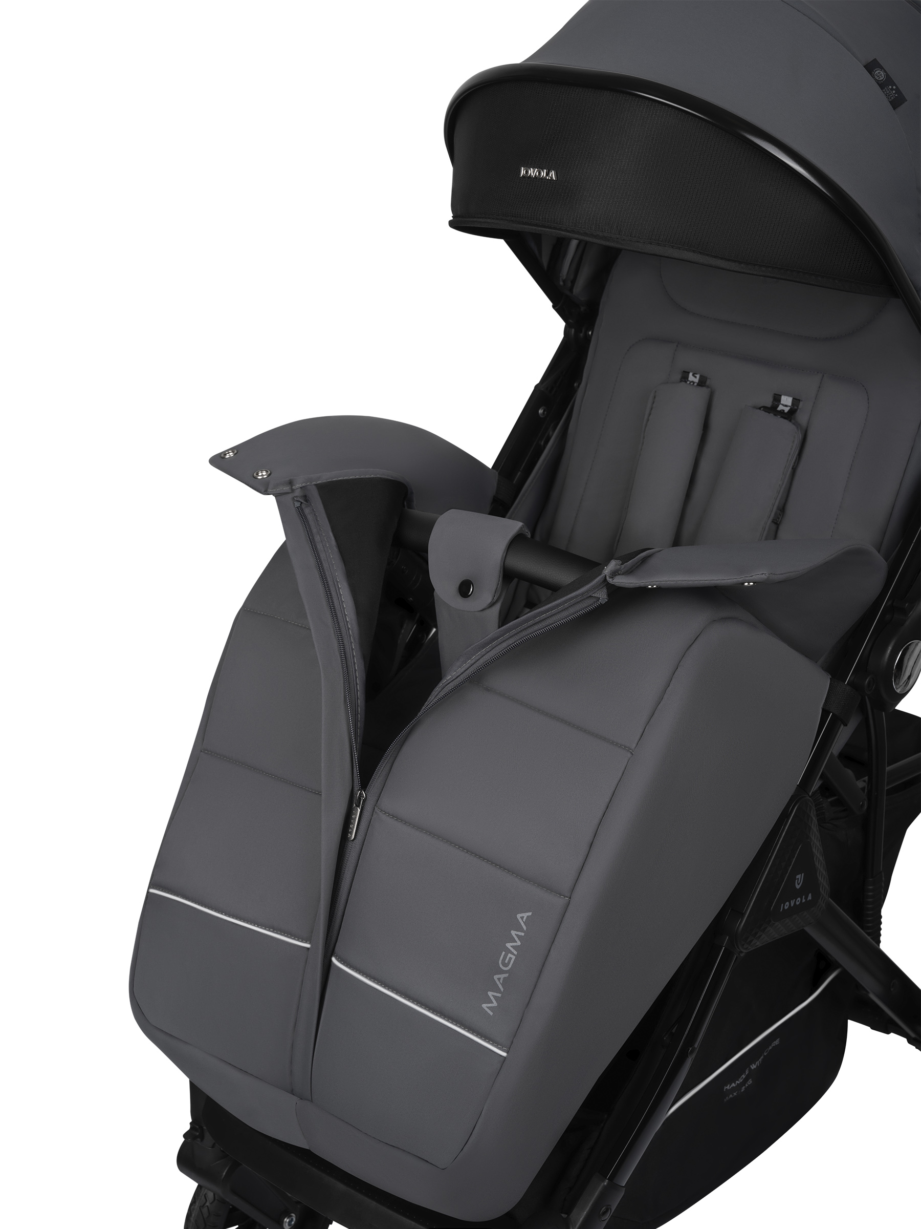 Коляска прогулочная JOVOLA Magma Plus темно-серый - фото 32