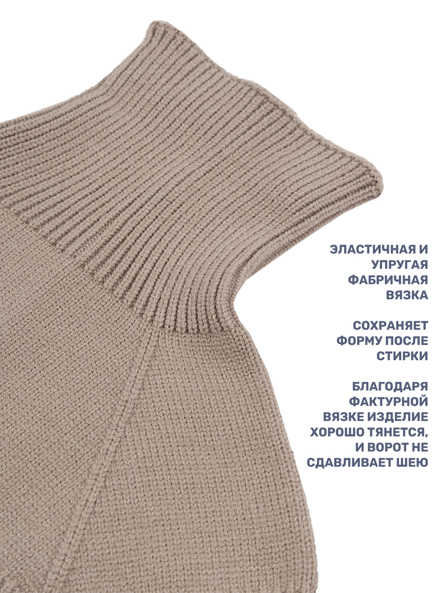 Комплект шапка и манишка NIKASTYLE 12з16024 беж - фото 7