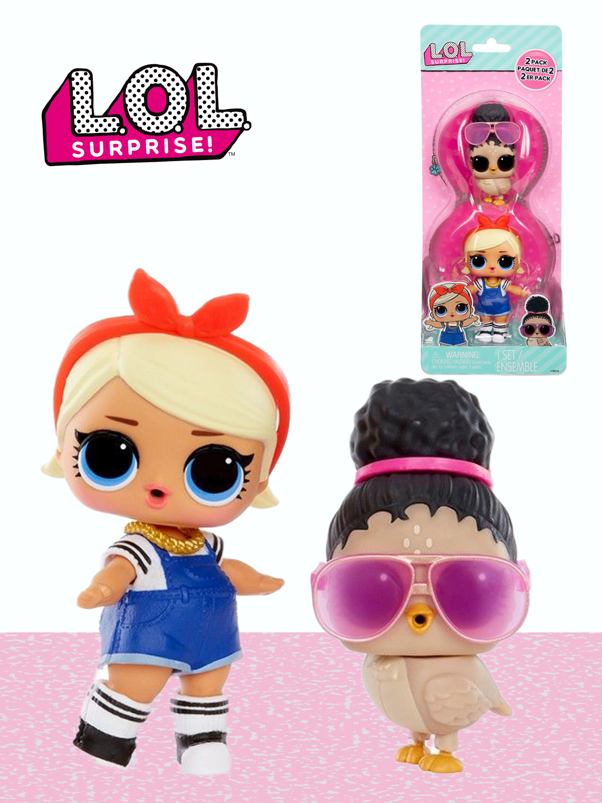 Кукла мини L.O.L. Surprise! opp tots с питомцем Шори 987833 красный бантик и питомец - фото 1