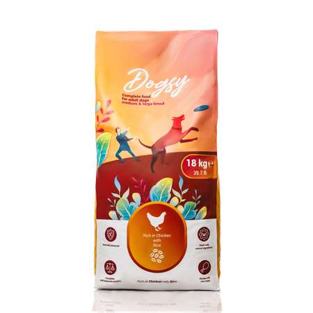 Корм сухой DOGSY с курицей и рисом 18 кг
