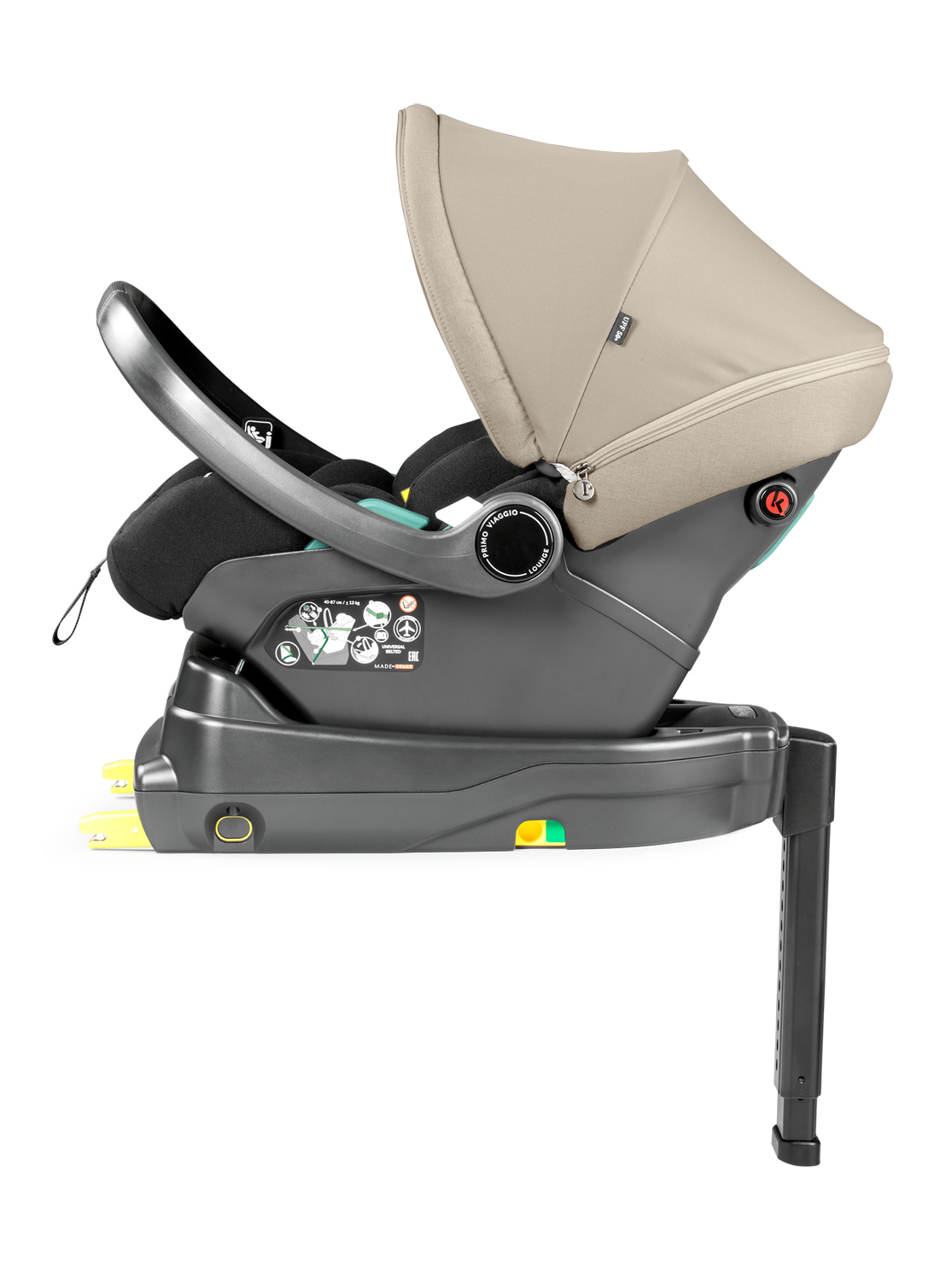 Автокресло Peg-Perego Lounge 0 (0 -13 кг) бежевый - фото 22