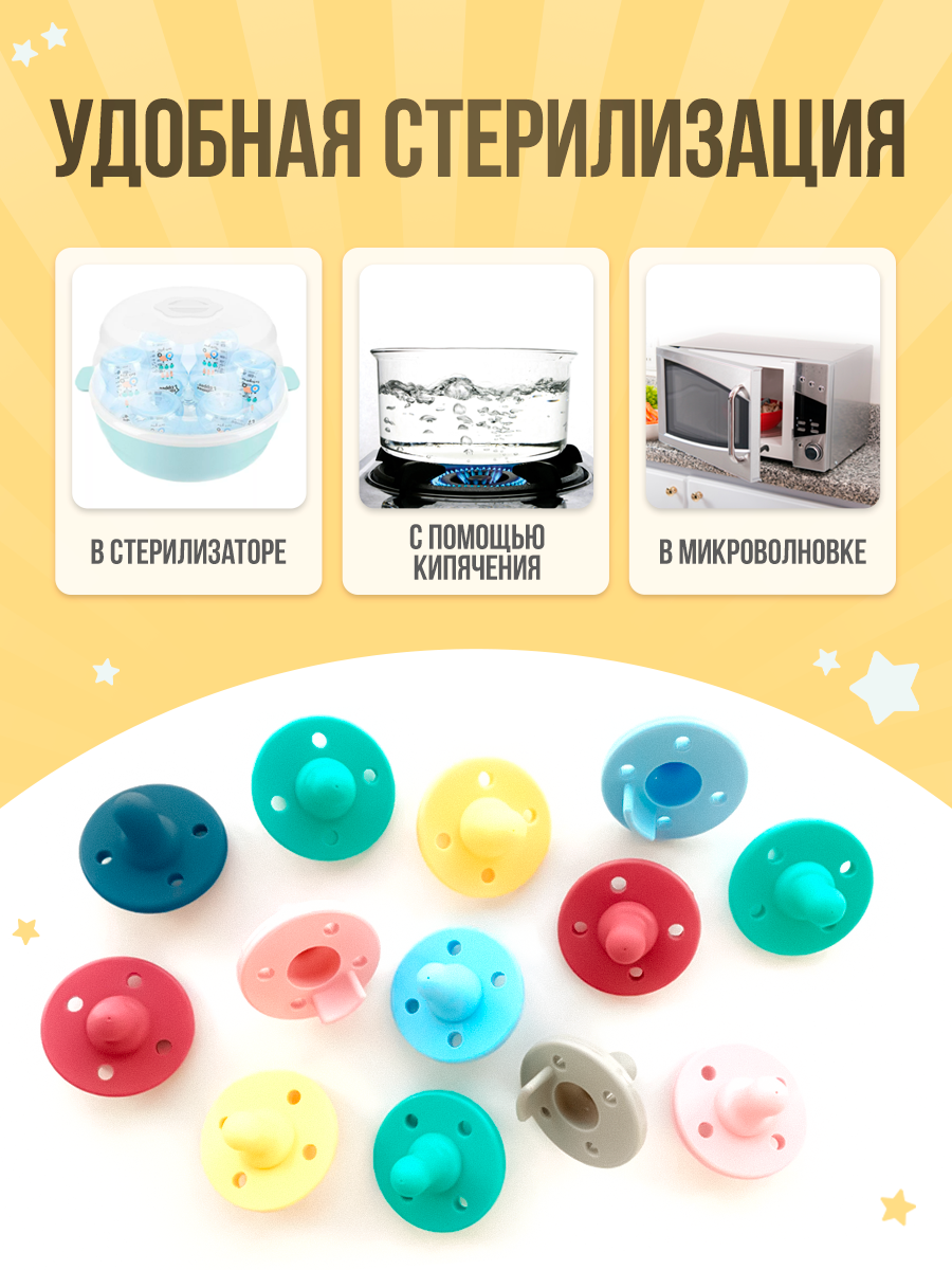 Пустышка MinikOiOi силикон ортодонтическая от 0 мес. 2 шт. в ассортименте - фото 5