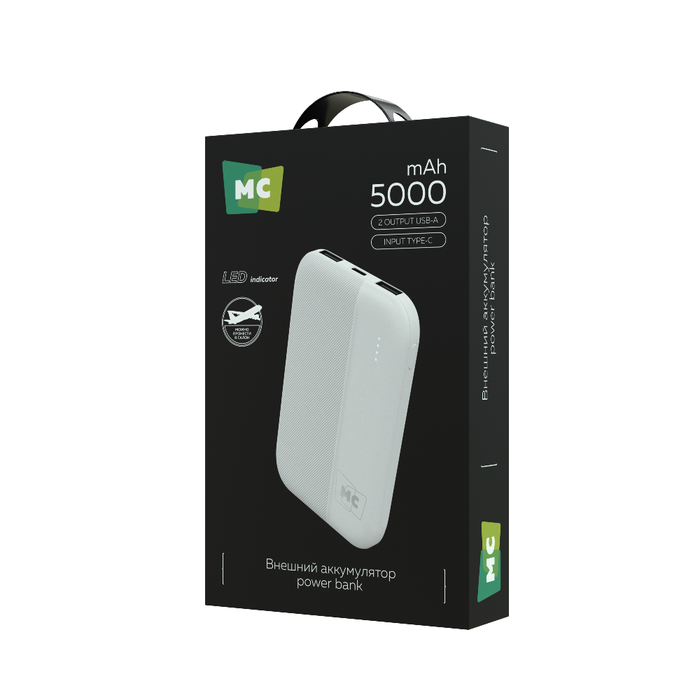 Внешний аккумулятор 5000mAh More Choice PB25-05 White - фото 7