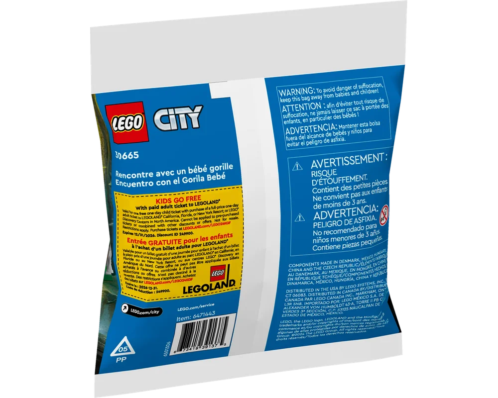 Изображение товара Конструктор LEGO City 30665 Встреча с детенышем гориллы для детей от 5 лет Изображение товара Конструктор LEGO City 30665 Встреча с детенышем гориллы для детей от 5 лет
