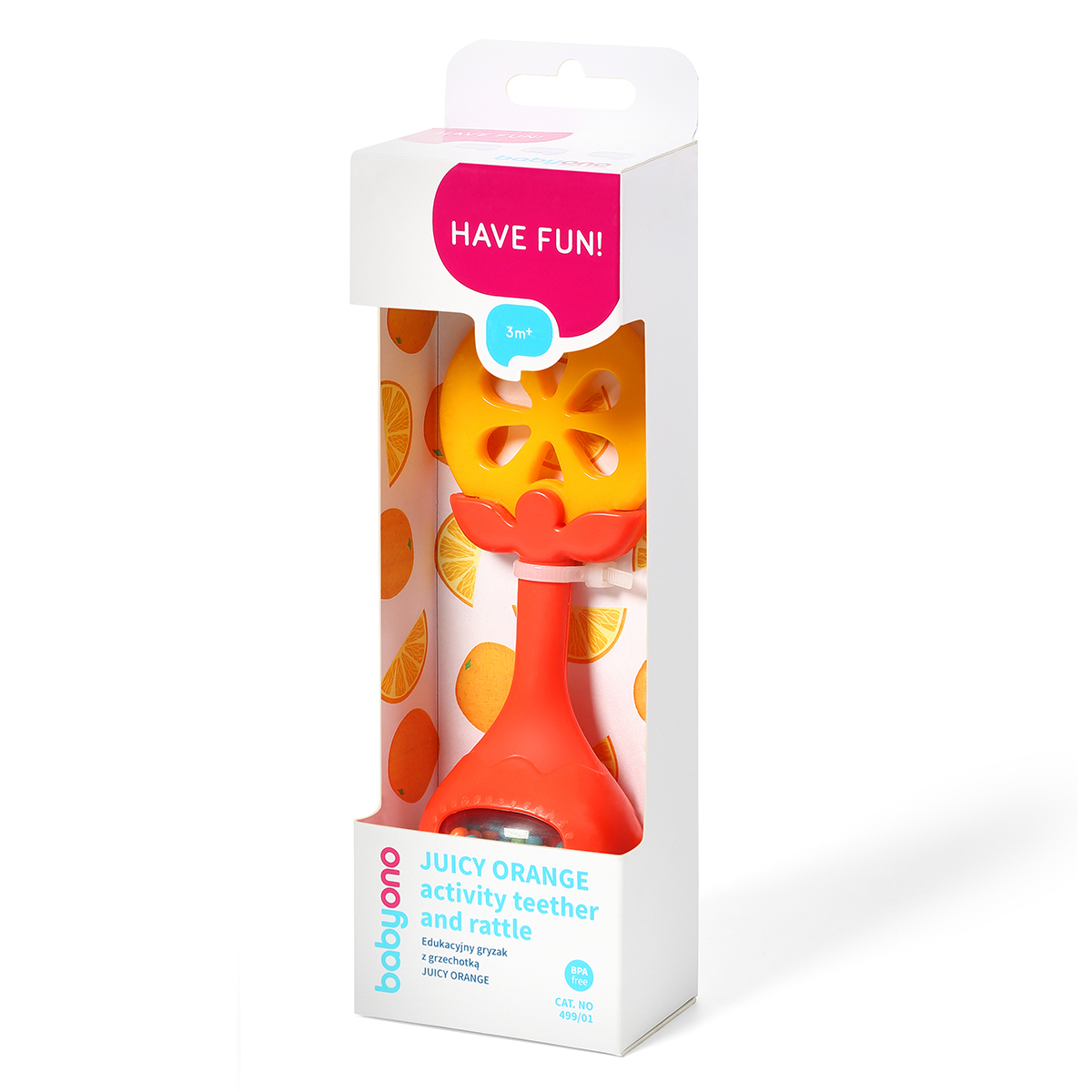 Игрушка Babyono погремушка Juicy orange в ассортименте - фото 9
