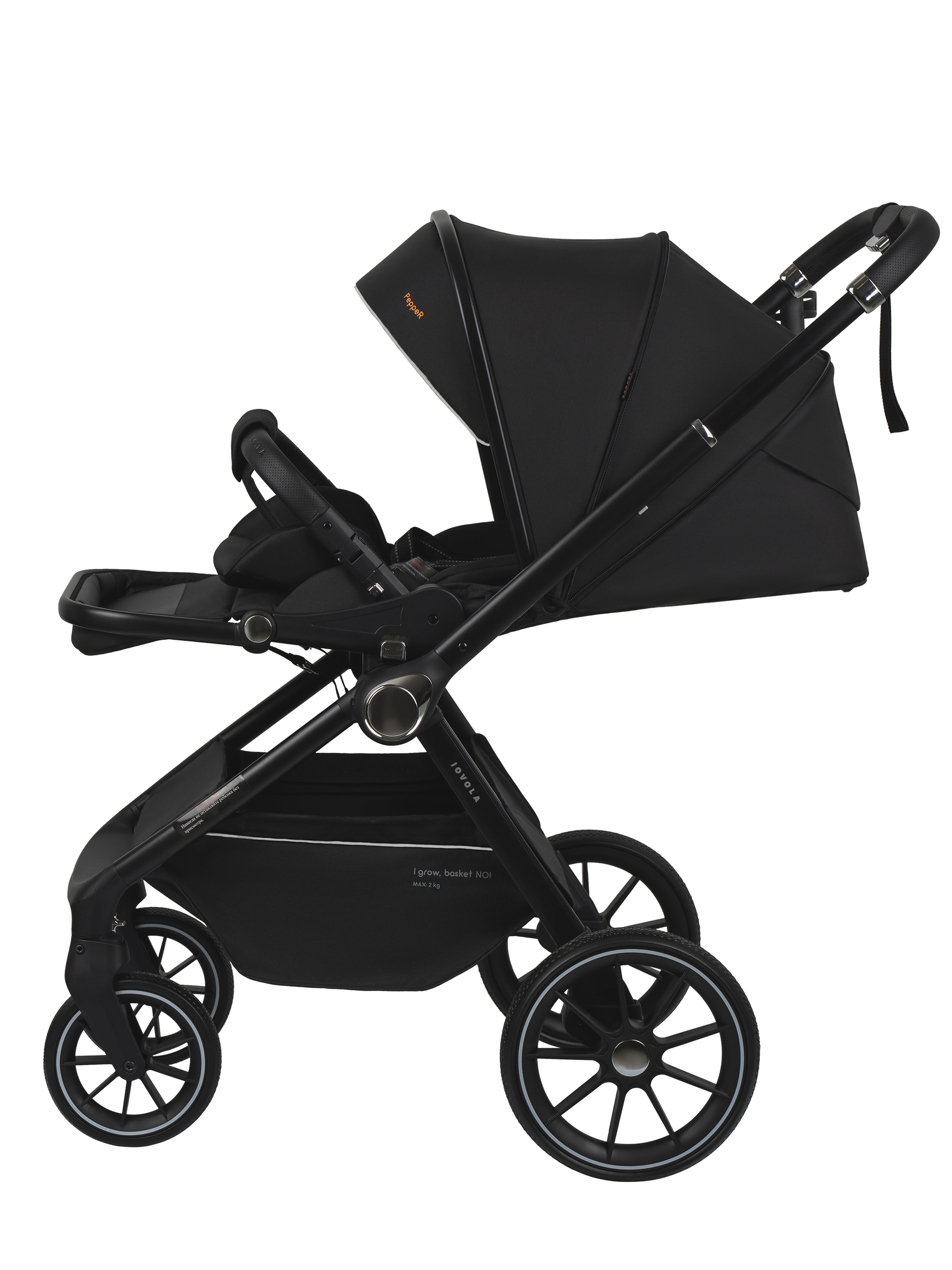 Коляска прогулочная JOVOLA Pepper черный - фото 17