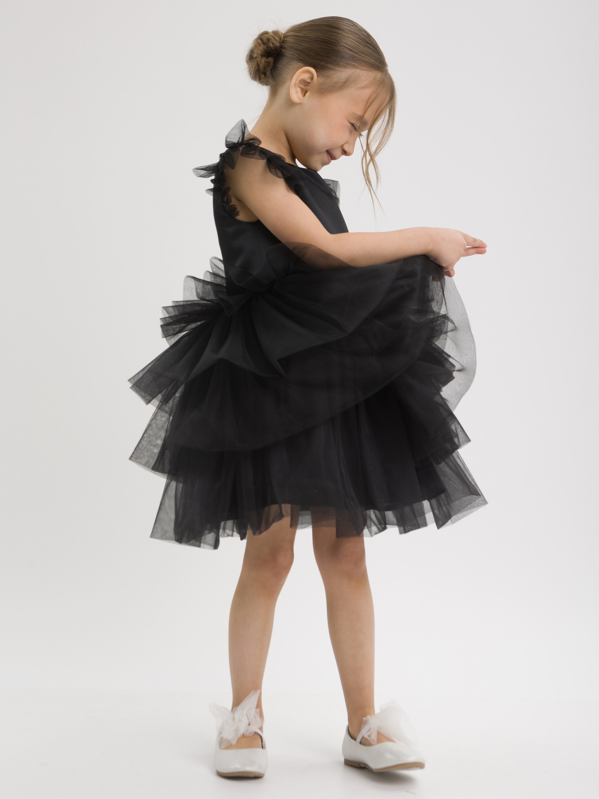 Платье LELUkids 1231.24_зефирка_черный - фото 4