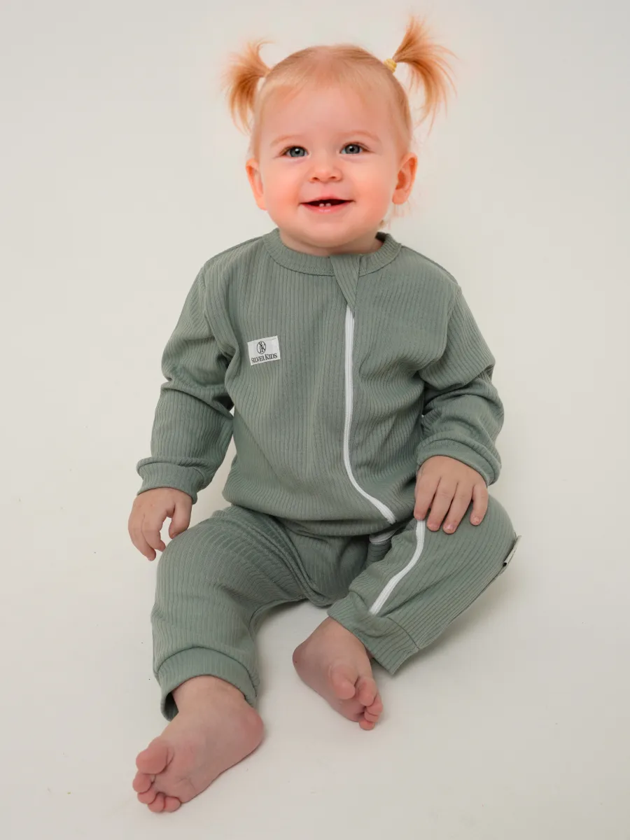 Комбинезон 3 шт Супер Пупс нбр/3пр/кмбнмол/оливковыйрай - фото 15