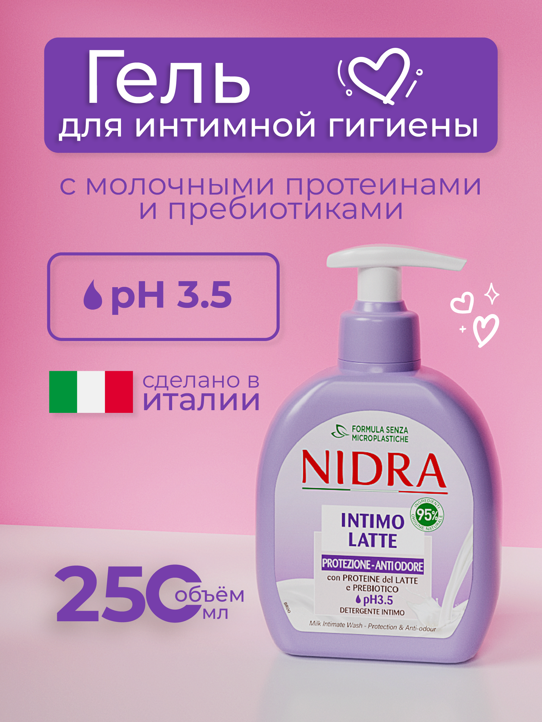 Гель для интимной гигиены NIDRA с пребиотиками - фото 1