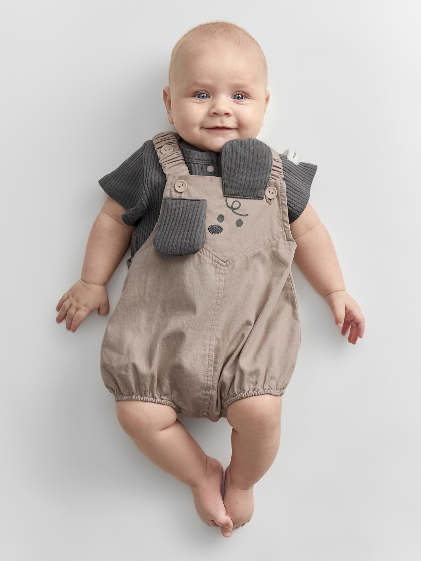 Полукомбинезон и футболка Happy Baby 88696-0_beige(dog) - фото 1