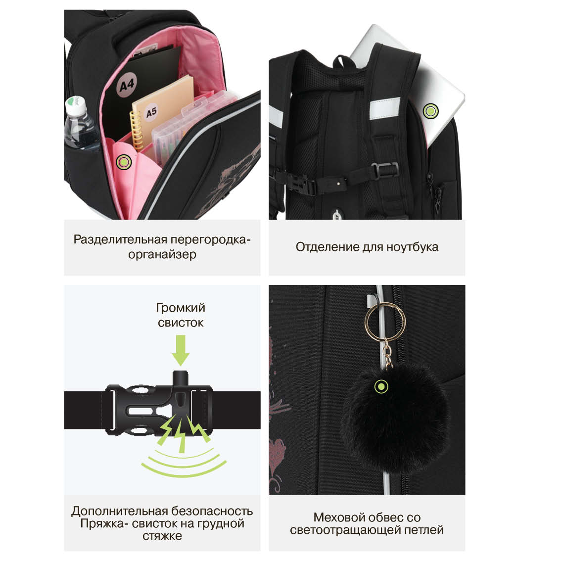 Ранец Grizzly Для девочки - фото 16