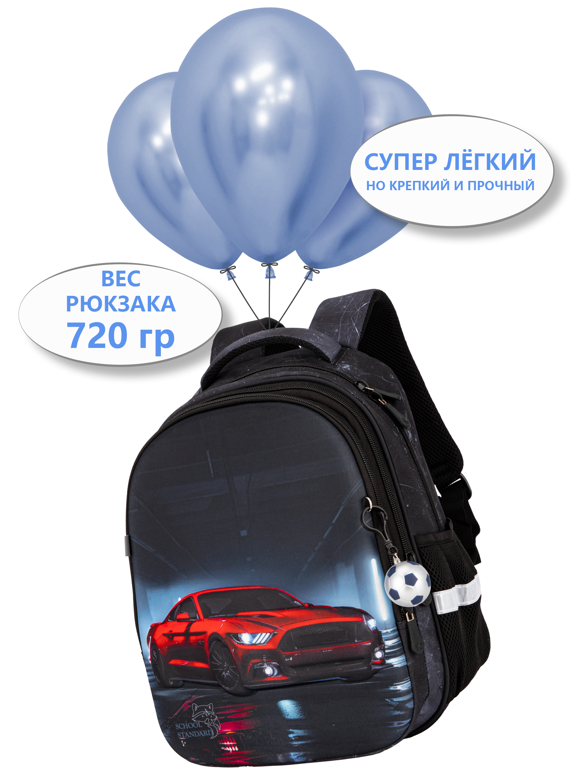 Рюкзак School Stantard школьный набор 6 в 1 + брелок - фото 12