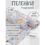 Пеленка фланелевая Чудо-Чадо для новорожденных «Тренды» сновидения 2 шт