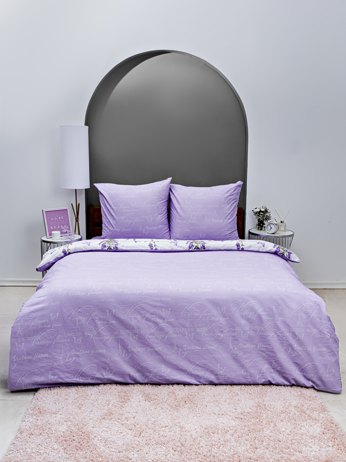 Комплект постельного белья LOVEBERRY Лаванда евро 4 предм. - фото 15