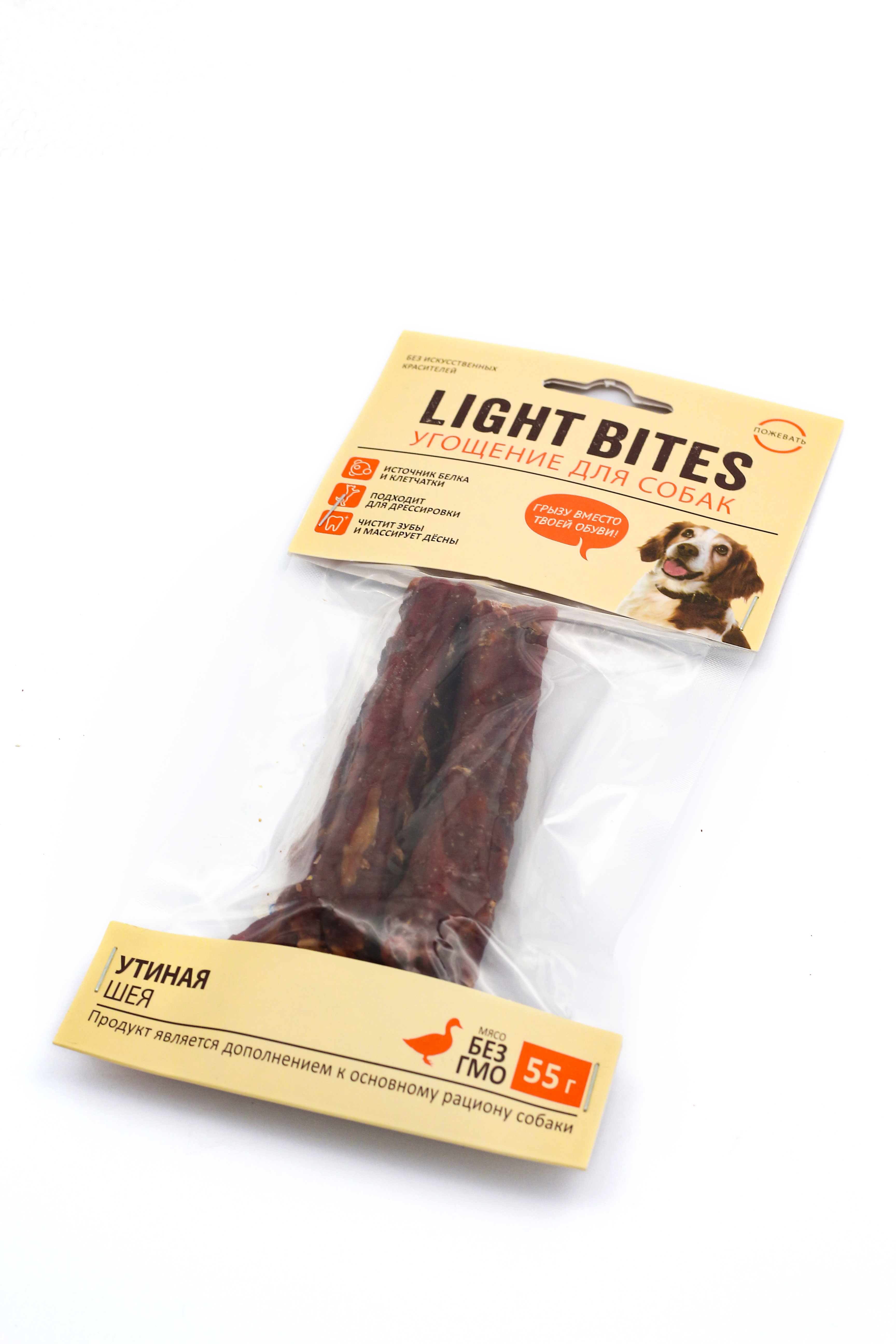 Лакомства для собак Light Bites 55г Утиное шея LB001 LIGHT BITES - фото 3
