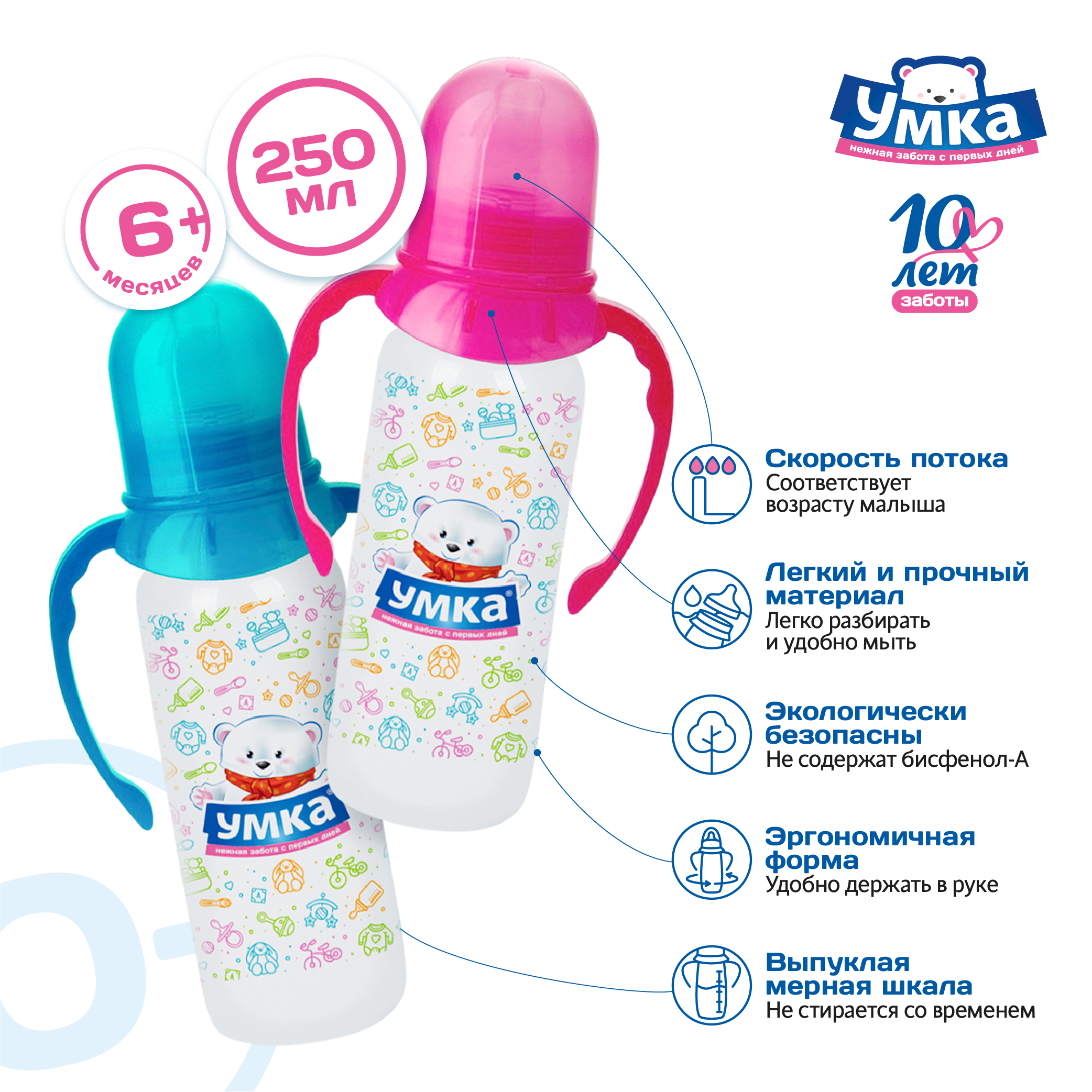 Бутылочка Умкa 250 мл - фото 3