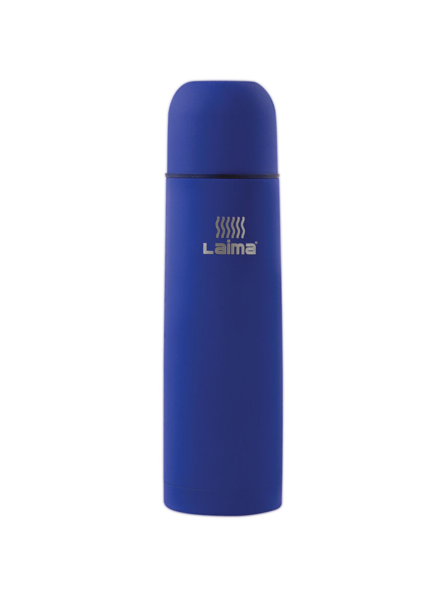 Термос Лайма классический с узким горлом 0.5 л нержавеющая сталь синий - фото 11