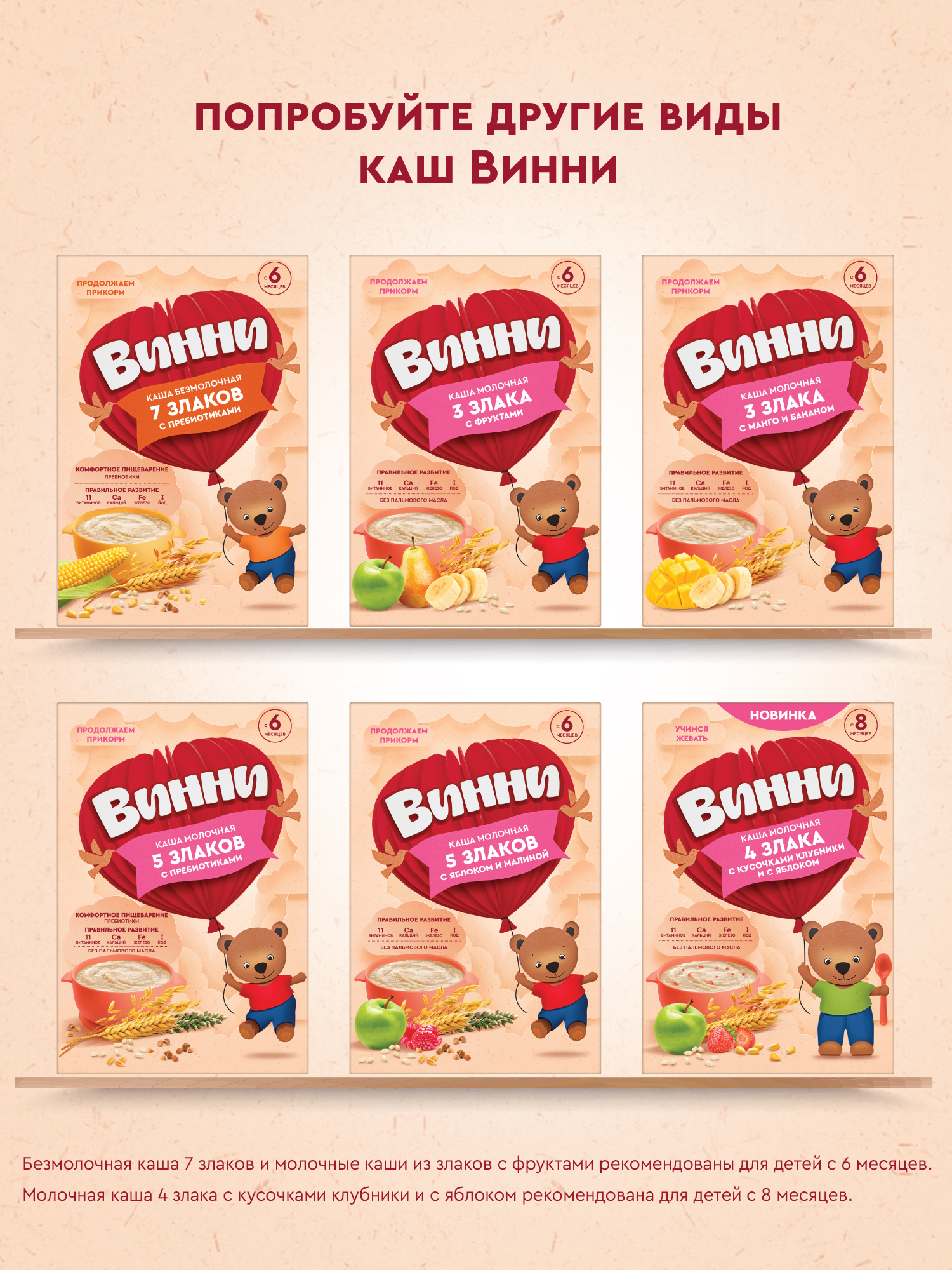 Каша Винни молочная рисово-кукурузная с бананом 200г с 6месяцев - фото 12