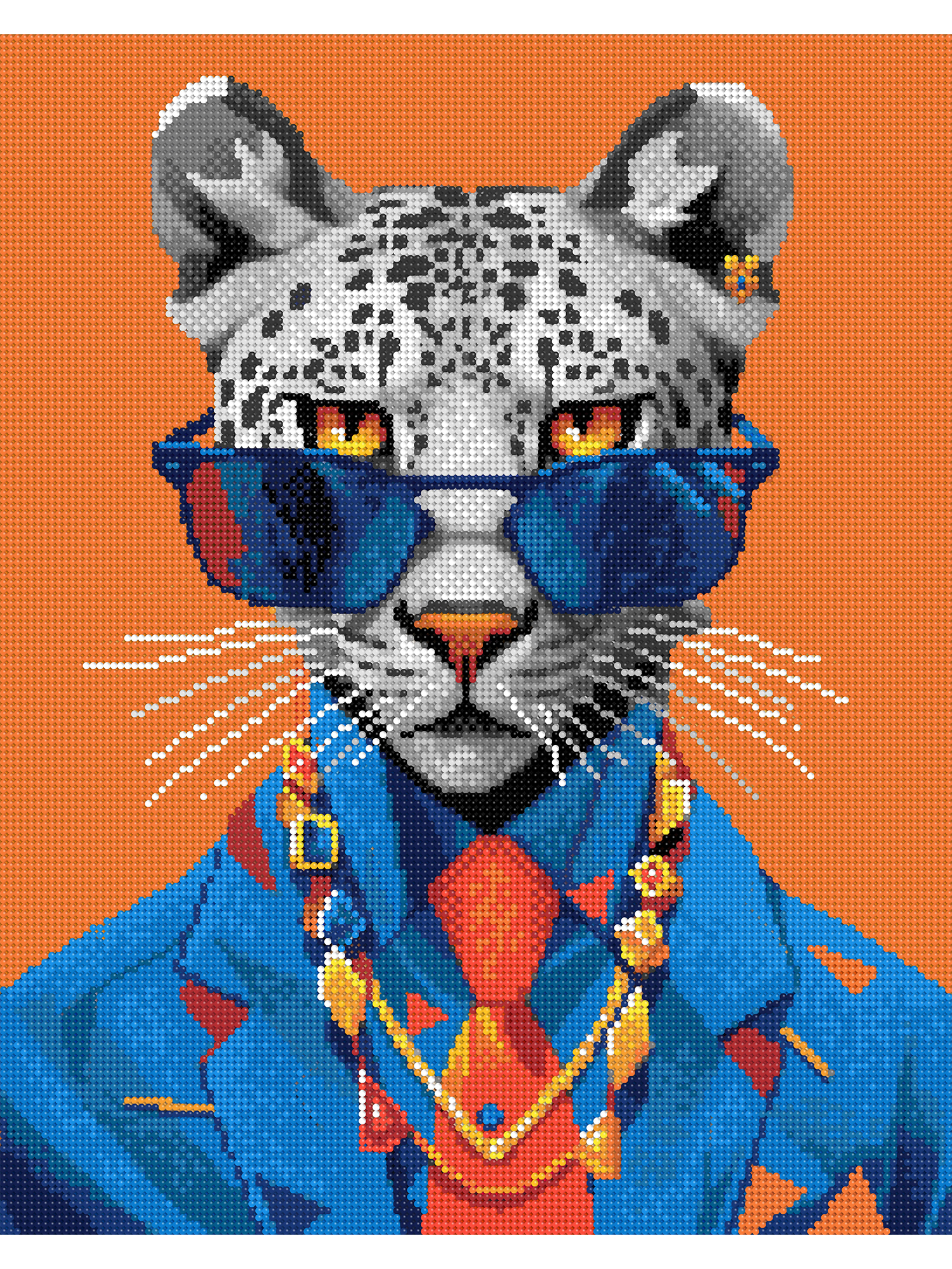 Алмазная мозаика Art on Canvas Модный снежный барс в ассортименте - фото 2