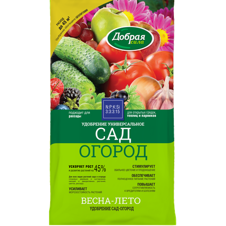 Сухое удобрение Добрая сила Универсальное Сад-Огород 0.9кг