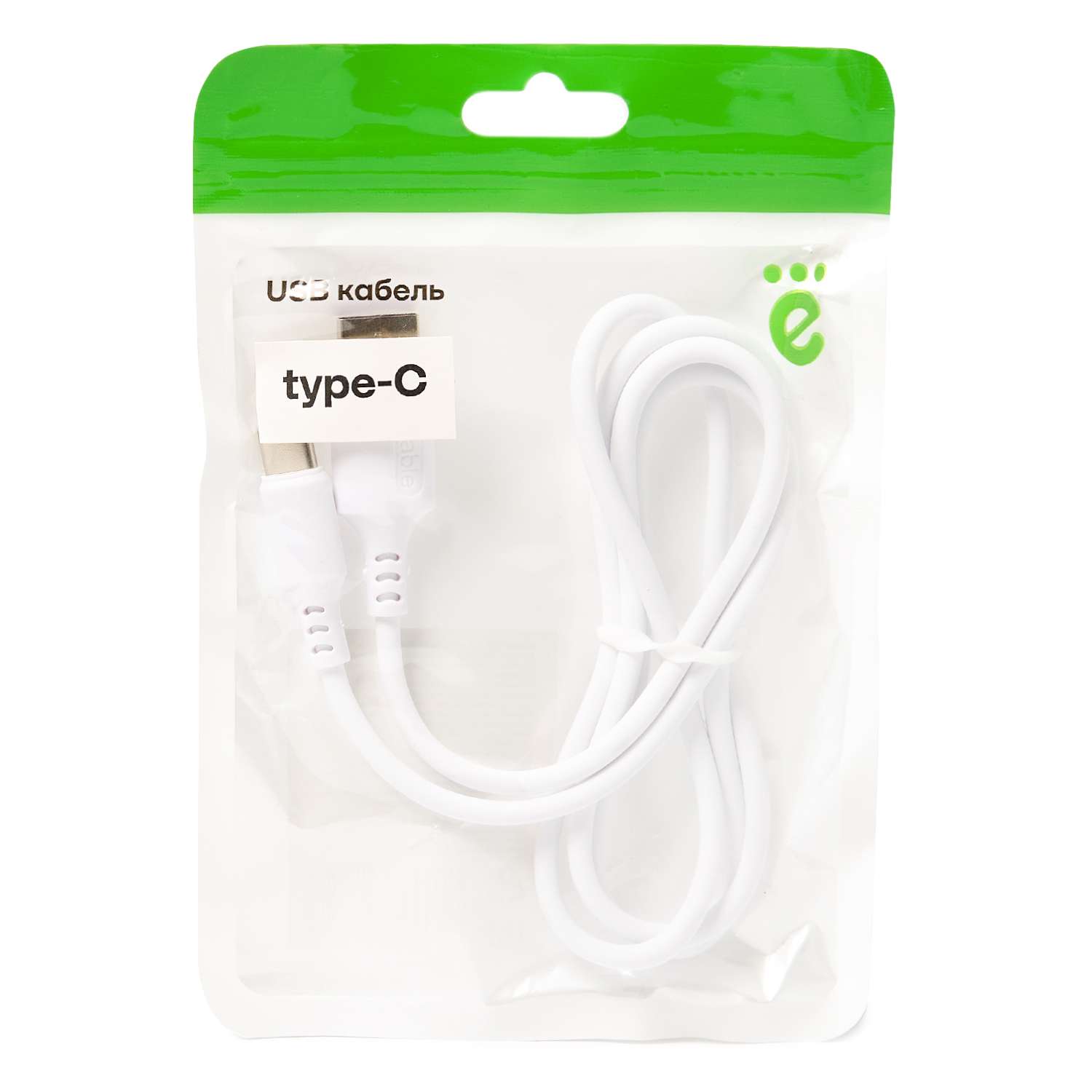 USB кабель ё type-C 1м Белый - фото 3
