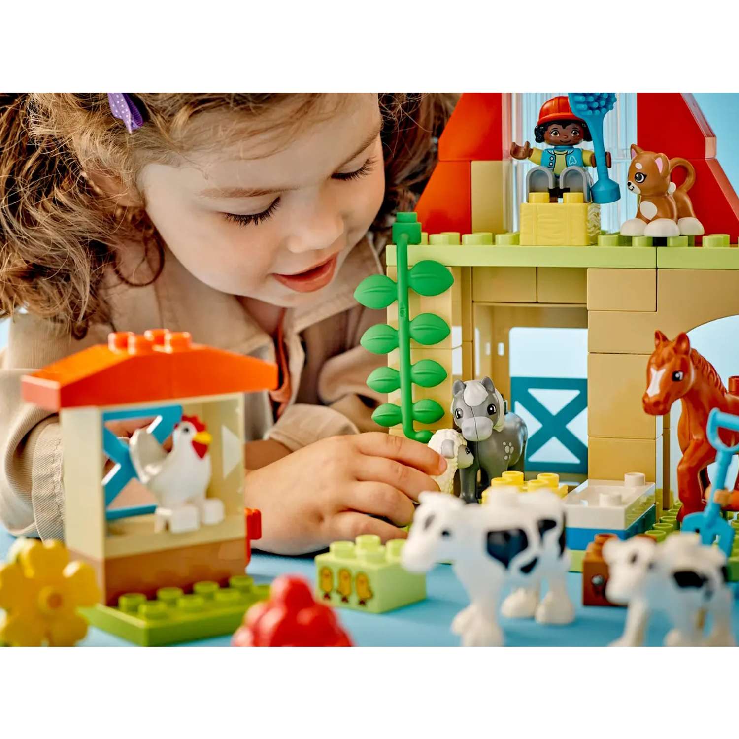 Конструктор LEGO DUPLO Уход за животными на ферме блочный - фото 12