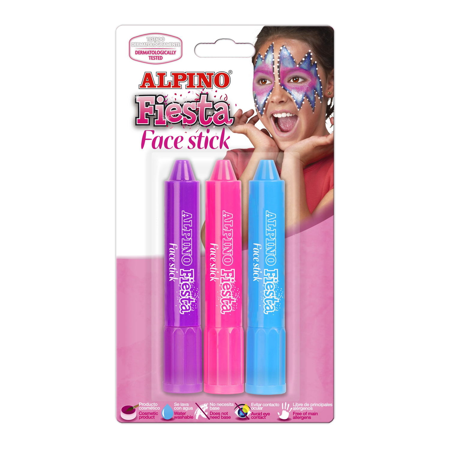 Аквагрим ALPINO Face Stick карандаши-мелки 3 цв. - фото 1