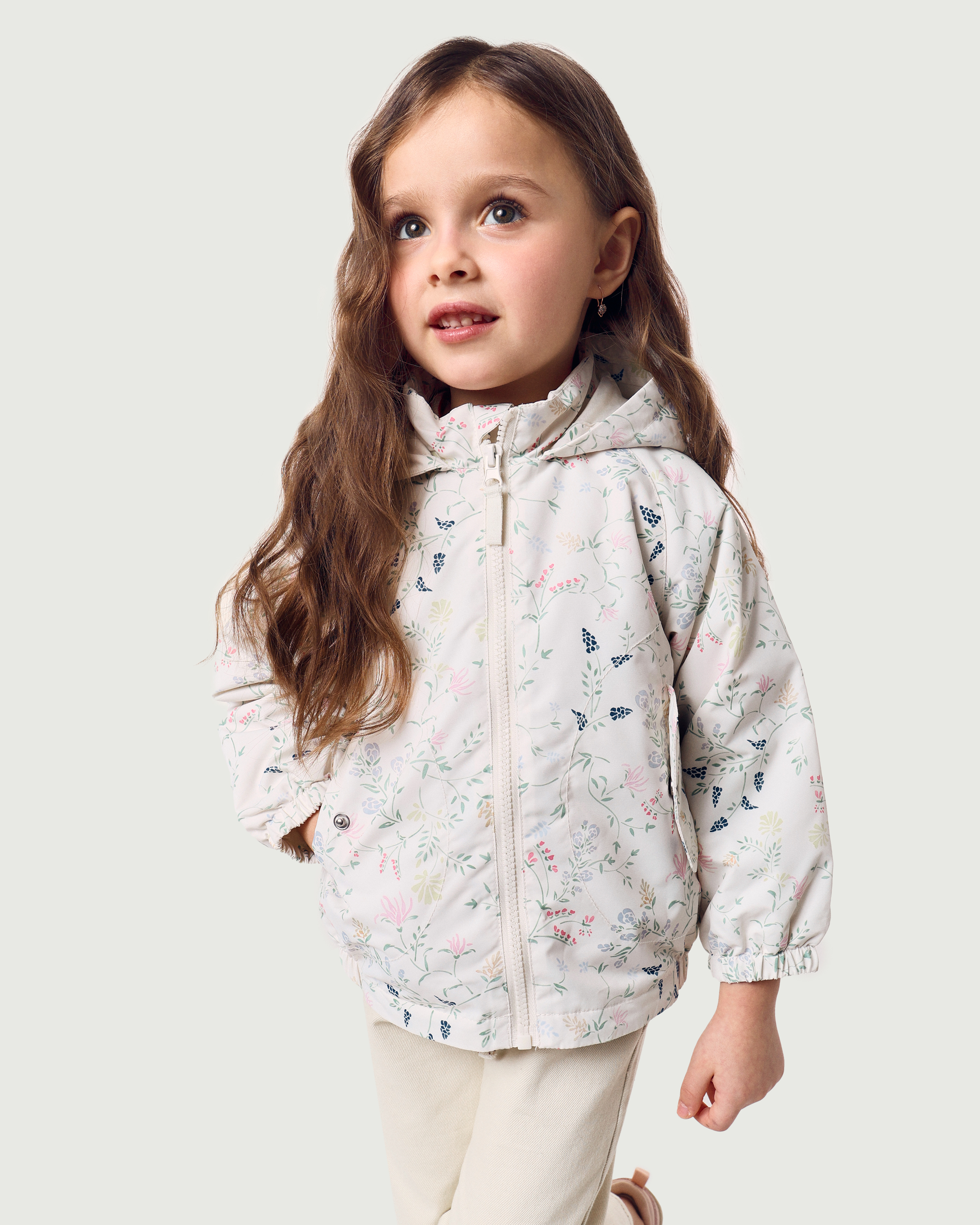 Изображение товара Детская демисезонная куртка BabyGo для девочки 92 см цветочный принт
