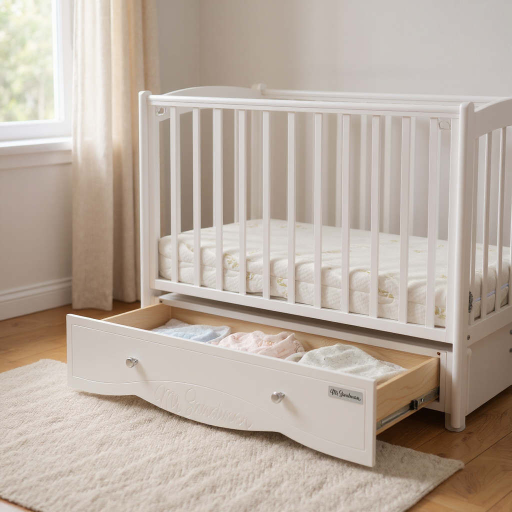 Детская кроватка Mr Sandman, универсальный маятник (белый) - фото 26