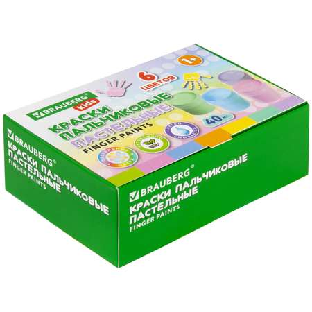 Краски пальчиковые Brauberg 6 цв.
