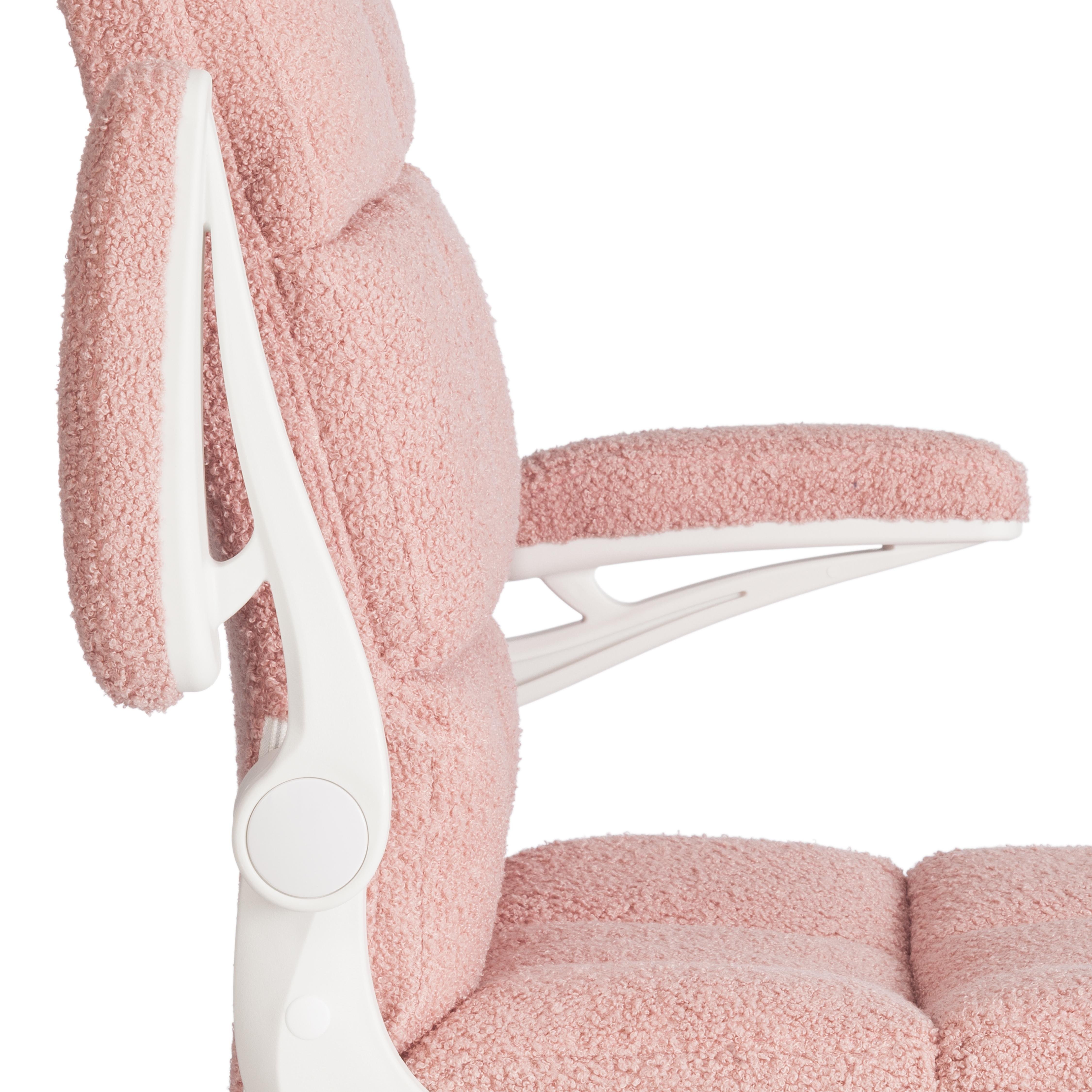 Компьютерное кресло TETCHAIR Лугано ткань тедди розовый - фото 11