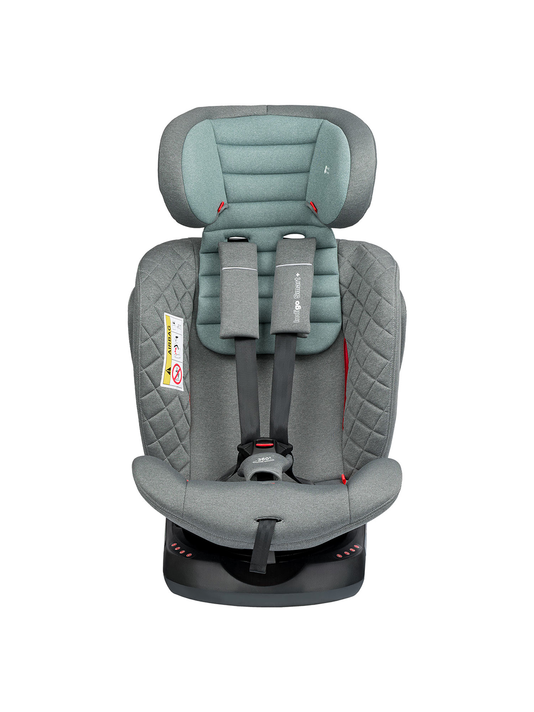 Автокресло Indigo SMART+ серый-зеленый Isofix 0+/1/2/3 (0-36 кг) - фото 10