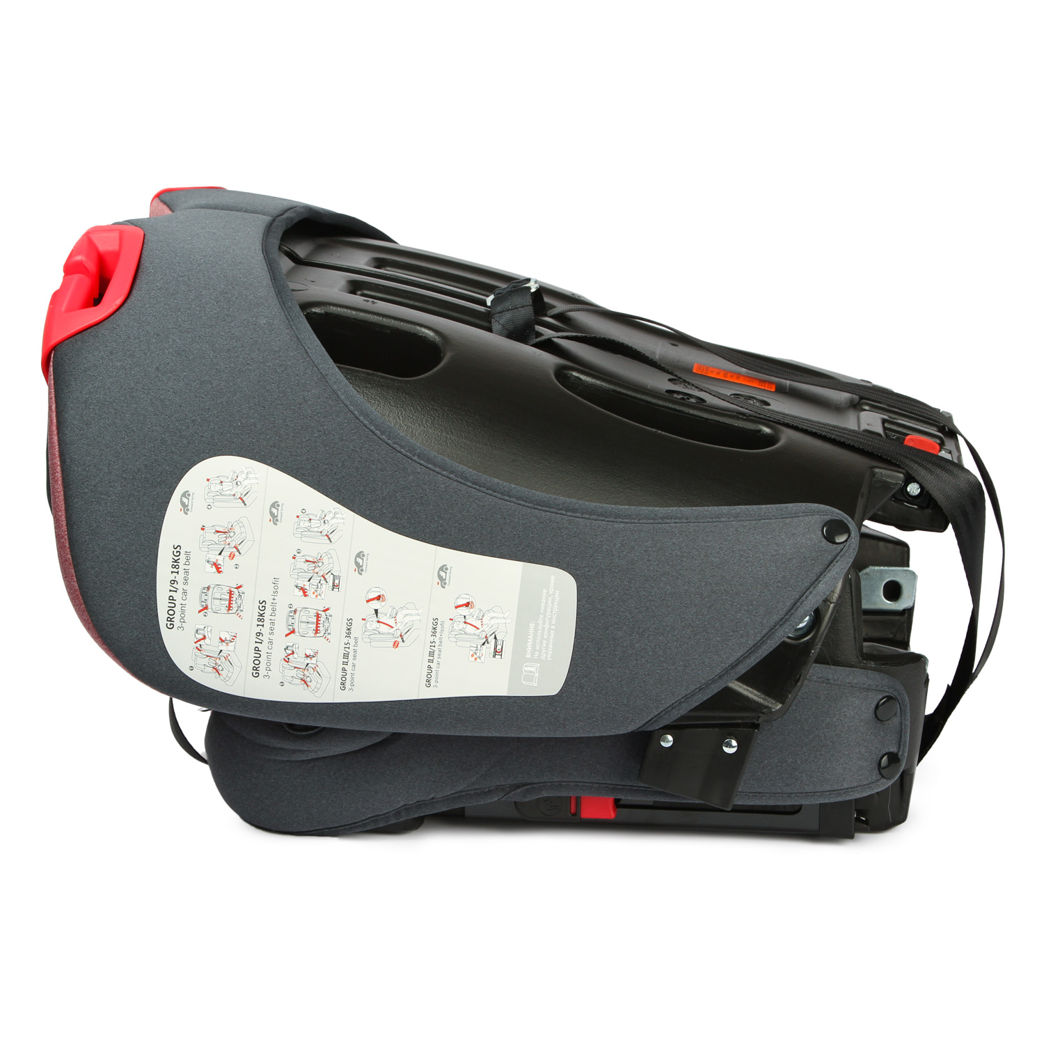 Автокресло BabyGo Maverick New Isofix 0+/1/2/3 (0-36 кг) красный - фото 13